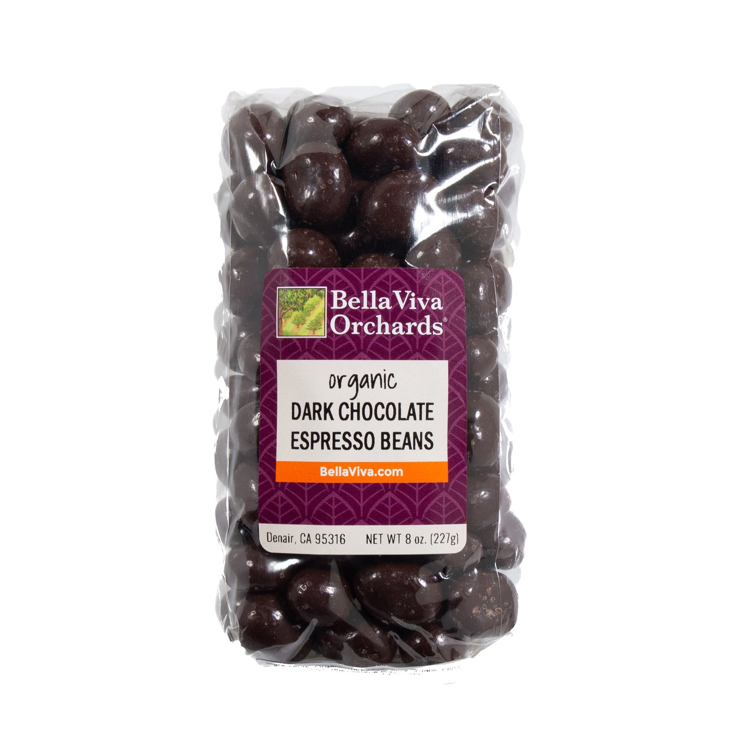 Organic Dark Chocolate Espresso Beans, 8oz