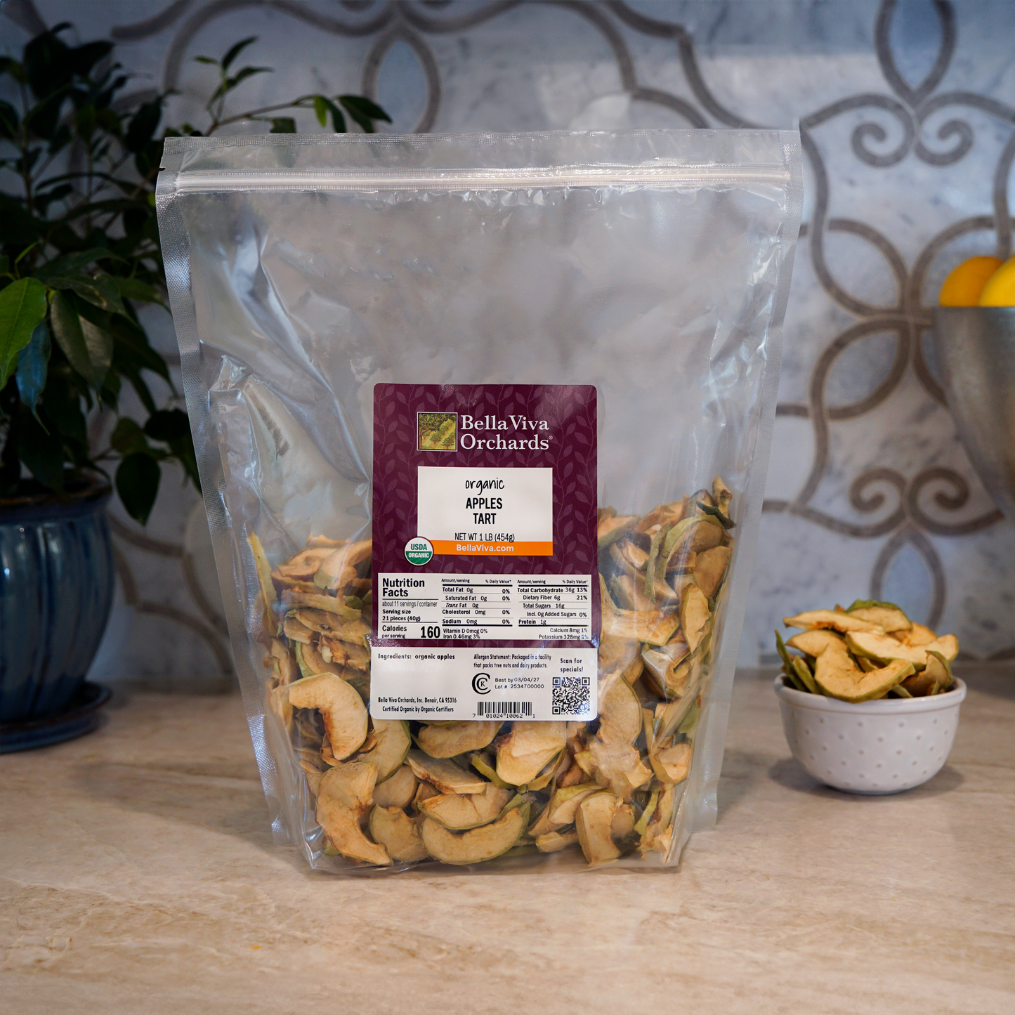 Organic Dried Tart Apples