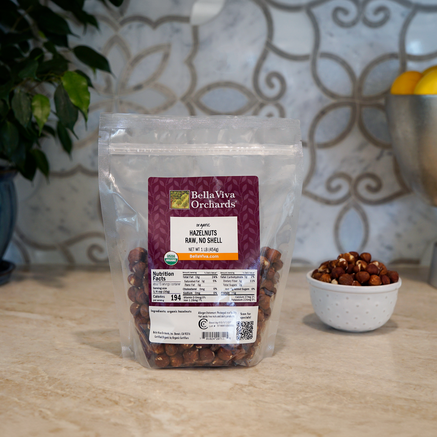 Organic Hazelnuts (Raw, No Shell)