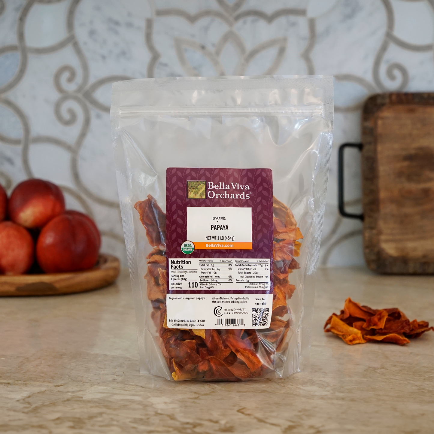 Organic Dried Papaya