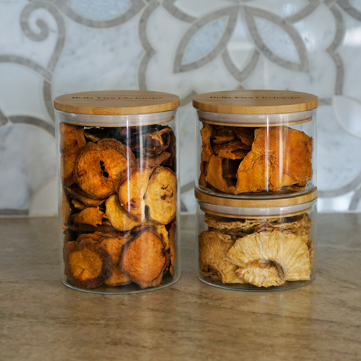 Organic Dried Fruit Gift Jar – Peach, Mango & Pineapple