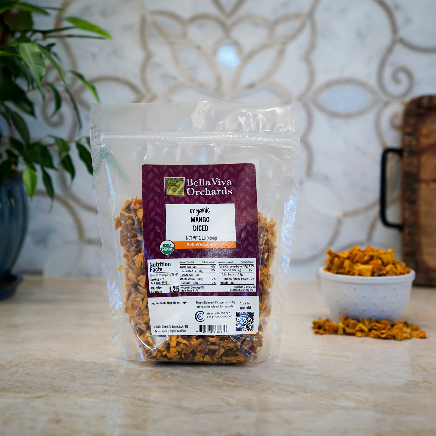 Organic Dried Diced Mango