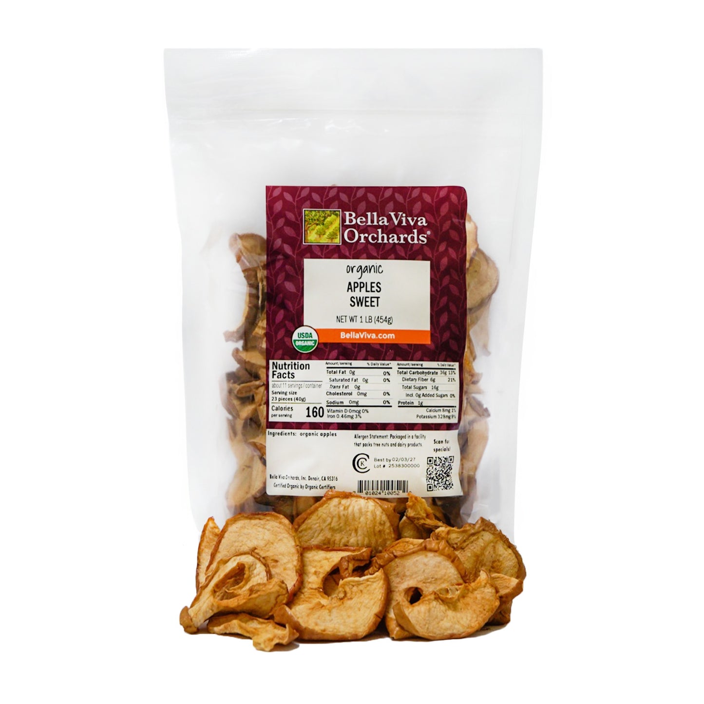 Organic Dried Sweet Apples