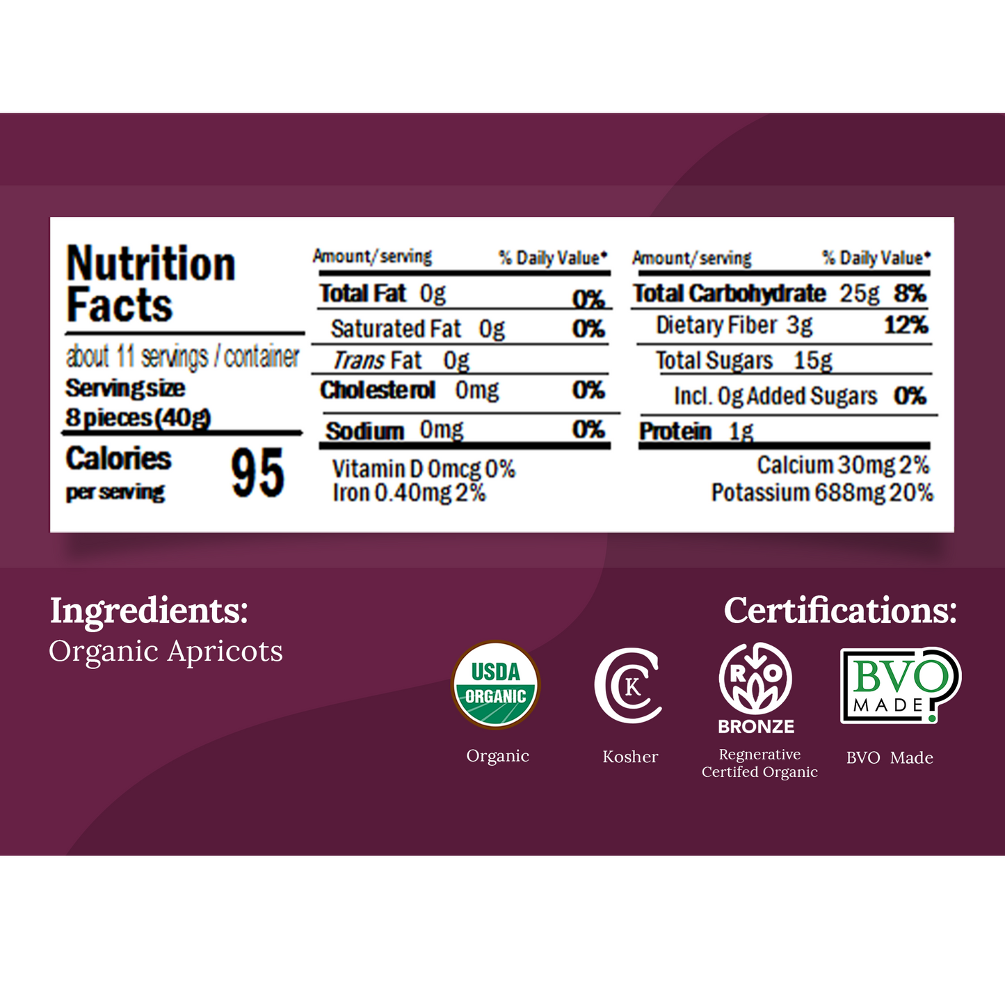 Regenerative Organic Certified California Apricots